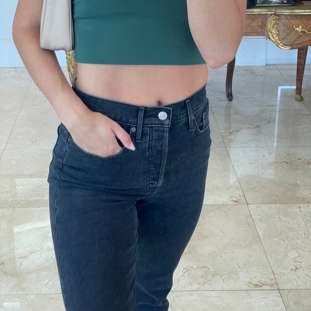 Black denim loose fit